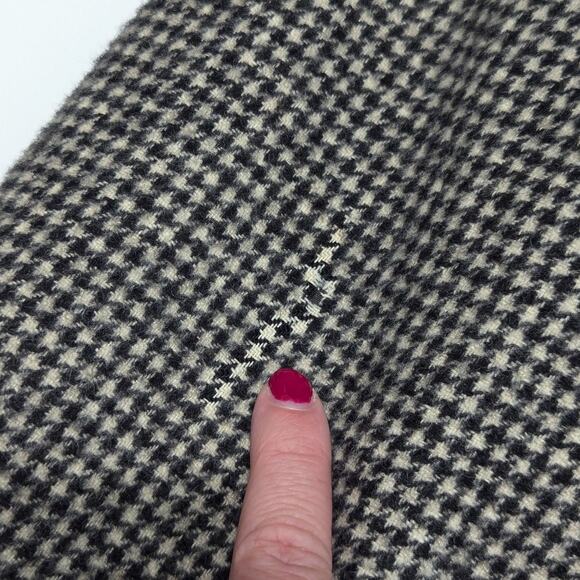 Vintage Brooks Brothers Camel Hair Suit Jacket Blazer Houndstooth Black 90s VTG - Picture 6 of 6